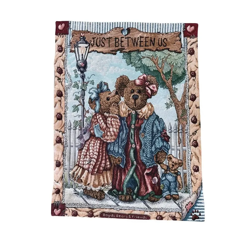 Vintage Boyd’s bears collection wall hanging tapestry set 3 piece grandmacore